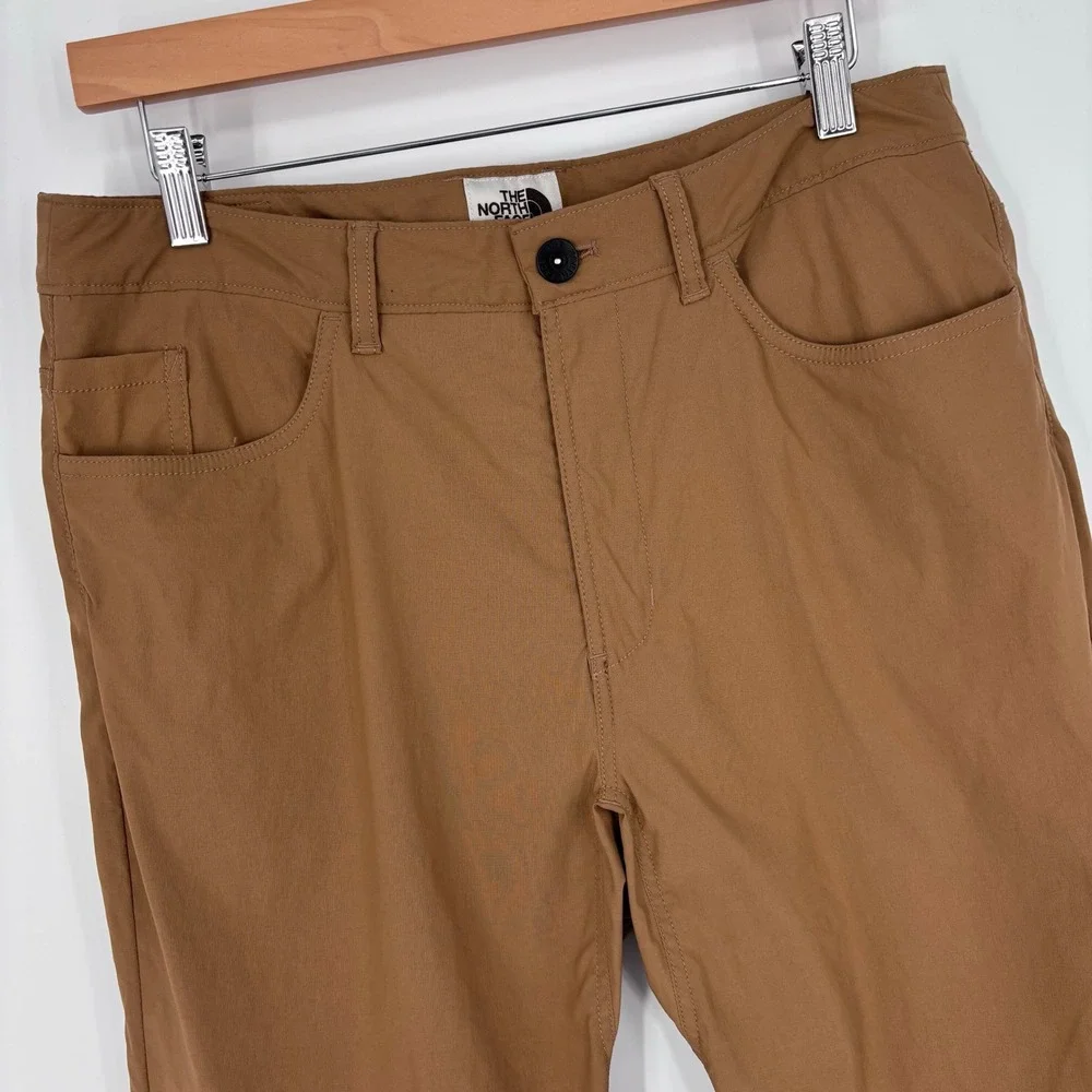 The North Face Sprag 5 Pocket Pants Mens 32x31 Brown Hiking Outdoor Performance